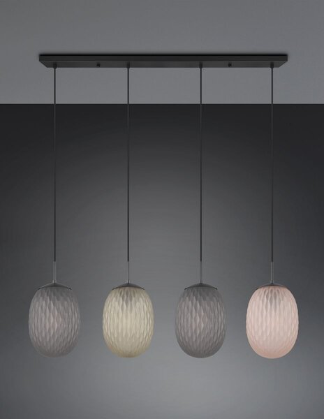 Φωτιστικό Κρεμαστό Trio Lighting FACETTE 364200417 Μαύρο Ματ (Black Mat)