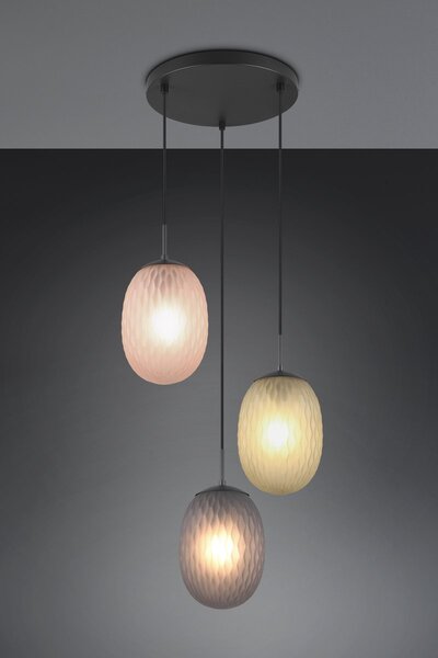 Φωτιστικό Κρεμαστό Trio Lighting FACETTE 364230317 Μαύρο Ματ (Black Mat)