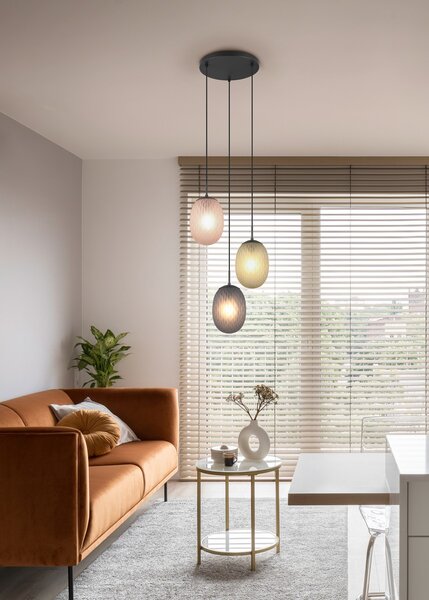 Φωτιστικό Κρεμαστό Trio Lighting FACETTE 364230317 Μαύρο Ματ (Black Mat)