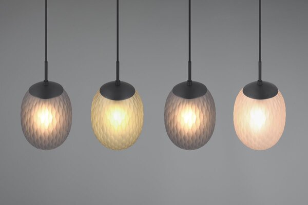 Φωτιστικό Κρεμαστό Trio Lighting FACETTE 364200417 Μαύρο Ματ (Black Mat)