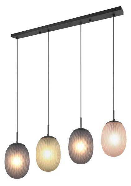 Φωτιστικό Κρεμαστό Trio Lighting FACETTE 364200417 Μαύρο Ματ (Black Mat)