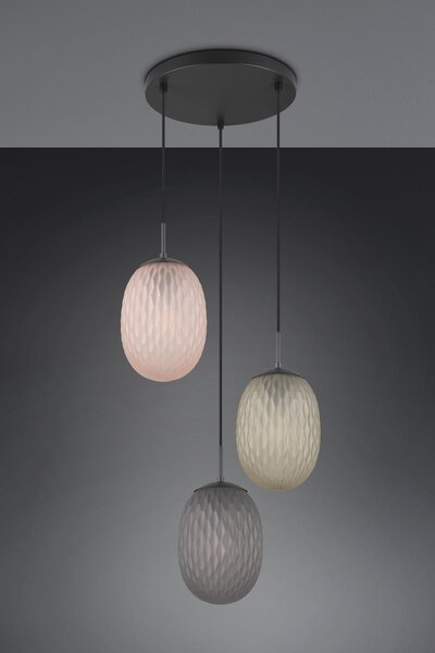 Φωτιστικό Κρεμαστό Trio Lighting FACETTE 364230317 Μαύρο Ματ (Black Mat)