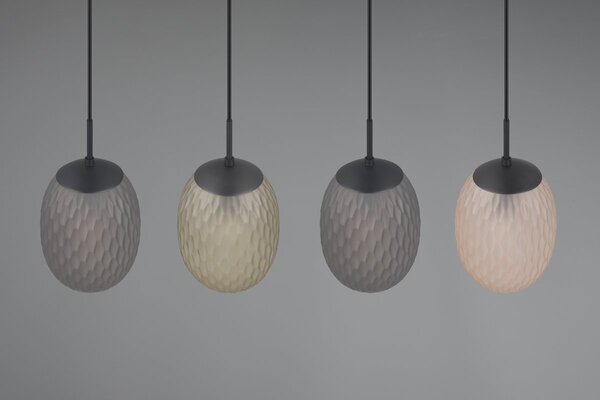 Φωτιστικό Κρεμαστό Trio Lighting FACETTE 364200417 Μαύρο Ματ (Black Mat)