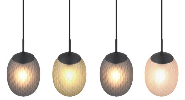 Φωτιστικό Κρεμαστό Trio Lighting FACETTE 364200417 Μαύρο Ματ (Black Mat)