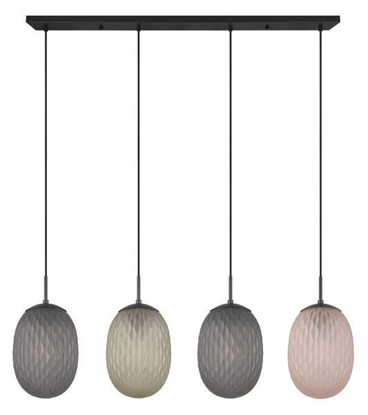 Φωτιστικό Κρεμαστό Trio Lighting FACETTE 364200417 Μαύρο Ματ (Black Mat)