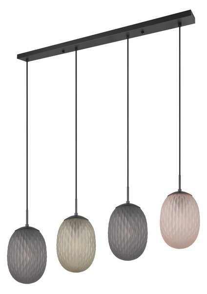 Φωτιστικό Κρεμαστό Trio Lighting FACETTE 364200417 Μαύρο Ματ (Black Mat)