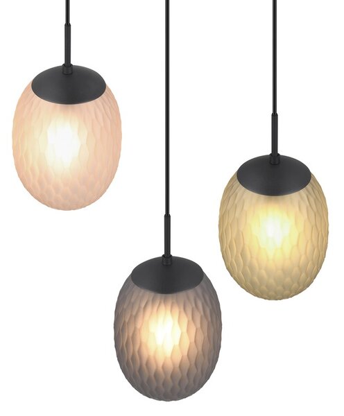 Φωτιστικό Κρεμαστό Trio Lighting FACETTE 364230317 Μαύρο Ματ (Black Mat)