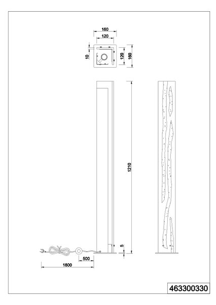 Φωτιστικό Επιδαπέδιο Trio Lighting KARUNI 463300330 Ξύλο Φυσικό χρώμα (Wood Natural Finish)