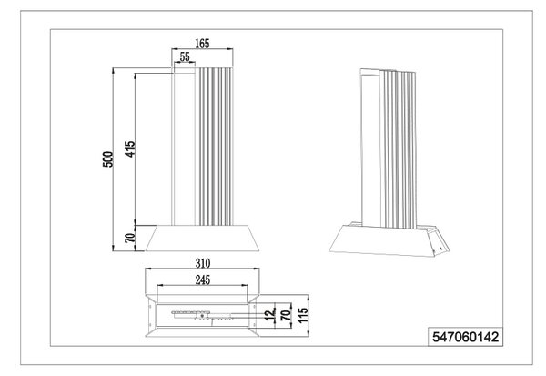 Φωτιστικό Κολόνα/Κολωνάκι Trio Lighting MARIZA 547060142 Ανθρακί (Anthracite) 3000K