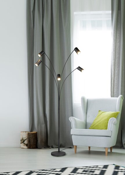 Φωτιστικό Επιδαπέδιο Trio Lighting MARLEY 412400532 Μαύρο Ματ (Black Mat)