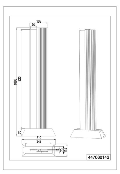 Φωτιστικό Κολόνα/Κολωνάκι Trio Lighting MARIZA 447060142 Ανθρακί (Anthracite) 3000K
