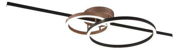 Φωτιστικό Οροφής Trio Lighting MONTILLA 643010302 Μαύρο Ματ (Black Mat) με Χαλκό 2700 - 6000K