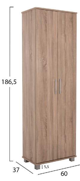 ΠΑΠΟΥΤΣΟΘΗΚΗ-ΝΤΟΥΛΑΠΑ CLUSE HM2403.20 ΜΕΛΑΜΙΝΗ SONAMA OAK ΧΡΩΜΑ 60Χ37Χ186,5Υεκ