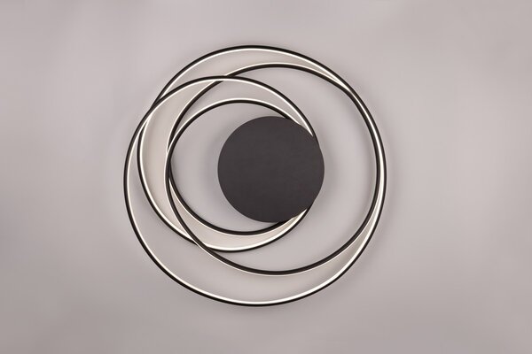 Φωτιστικό Οροφής Trio Lighting NALA 644310132 Μαύρο Ματ (Black Mat) 2300+3000+4000K