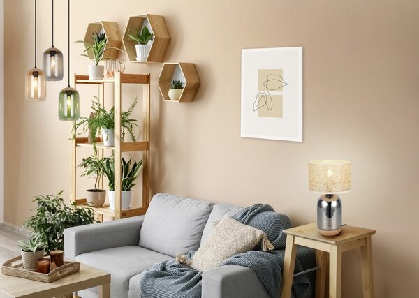Φωτιστικό Επιτραπέζιο Trio Lighting TARA 564990157 Χρώμιο (Chrome)