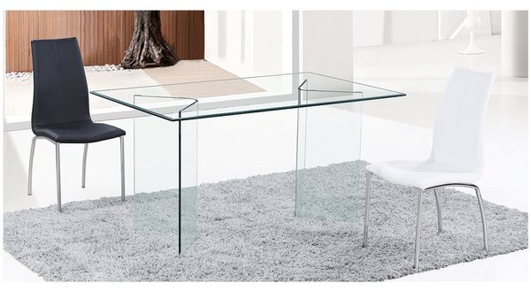 Τραπέζι Glasser Clear EM727 150X90X75 cm