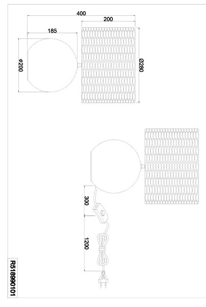 Φωτιστικό Επιτραπέζιο Trio Lighting VINA 518990101 Λευκό (White)
