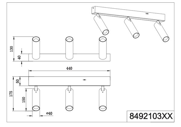 Φωτιστικό Σποτ Trio Lighting AMBALA 849210331 Λευκό Ματ (White Mat) 2300+3000+4000K