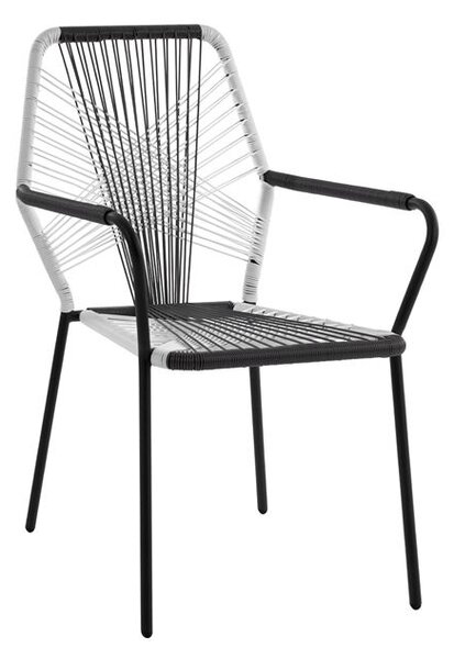 ΠΟΛΥΘΡΟΝΑ ΜΕΤΑΛΛΙΚΗ HM5490 ΜΕ WICKER ΛΕΥΚΟ-ΓΚΡΙ 59x59x90 cm