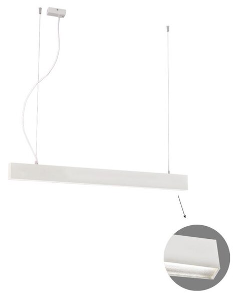 Γραμμικό Φωτιστικό Κρεμαστό Viokef Ciba 3916-00058-4-W-M-N L580 4000K Λευκό