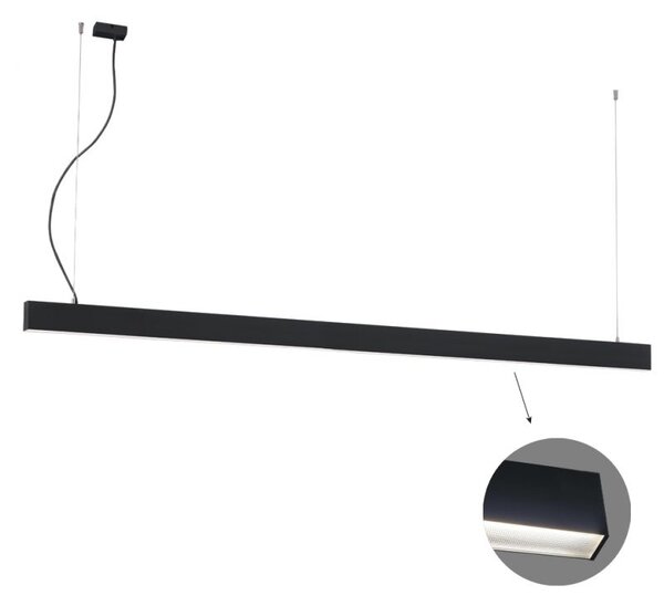 Γραμμικό Φωτιστικό Κρεμαστό Viokef Ciba 3916-00310-3-B-M-N L3100 3000K Μαύρο Ματ