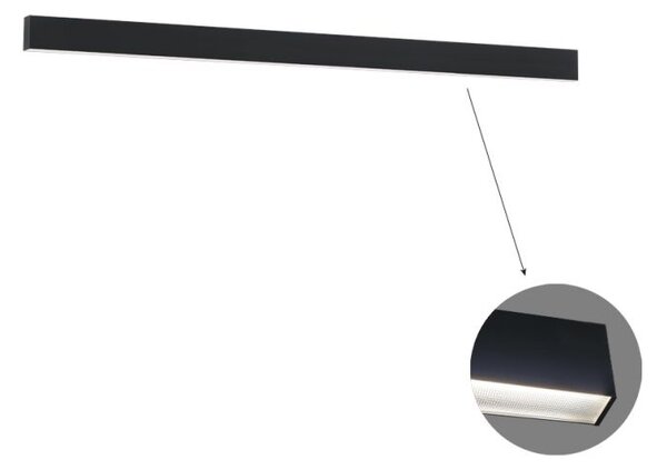 Γραμμικό Φωτιστικό Οροφής Viokef Ciba 3916-01142-3-B-M-N L1420 3000K Μαύρο Ματ