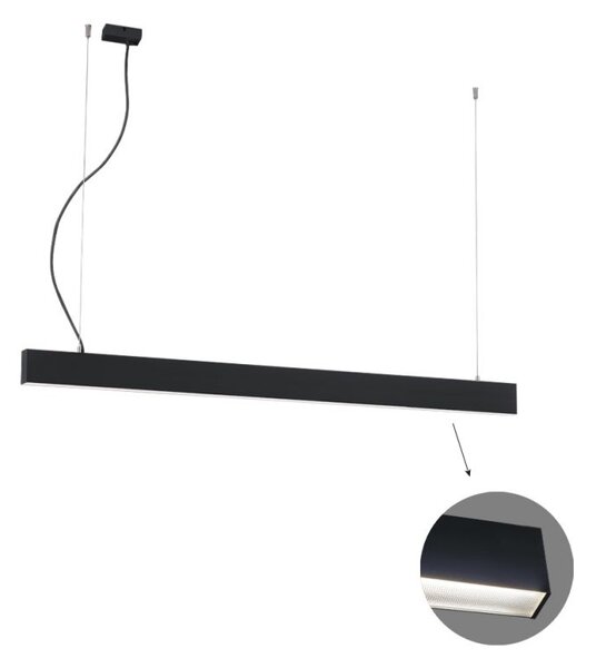 Γραμμικό Φωτιστικό Κρεμαστό Viokef Ciba 3916-00142-3-B-M-N L1420 3000K Μαύρο Ματ