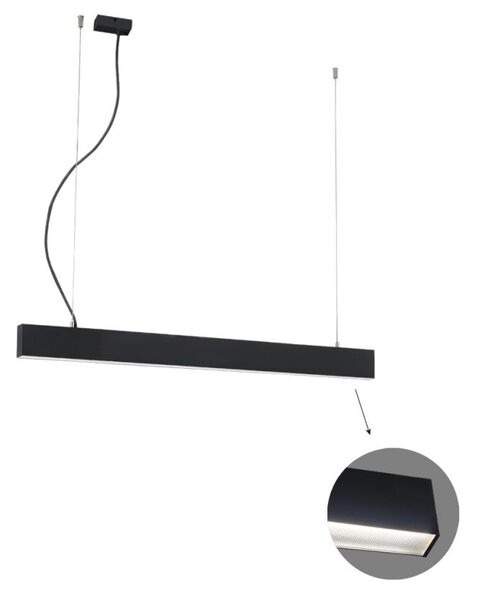 Γραμμικό Φωτιστικό Κρεμαστό Viokef Ciba 3916-00058-3-B-M-N L580 3000K Μαύρο Ματ