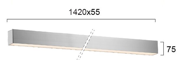 Γραμμικό Φωτιστικό Οροφής Viokef Station Ultra 3911-01142-4-U-N L1420 4000K Ασημί