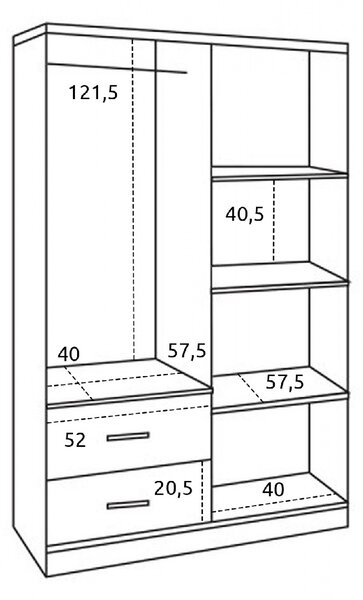 ΝΤΟΥΛΑΠΑ 4ΦΥΛΛΗ BLAKELY ME 2 ΣΥΡΤΑΡΙΑ HM339.01 ZEBRANO 120Χ42,5Χ180,5εκ