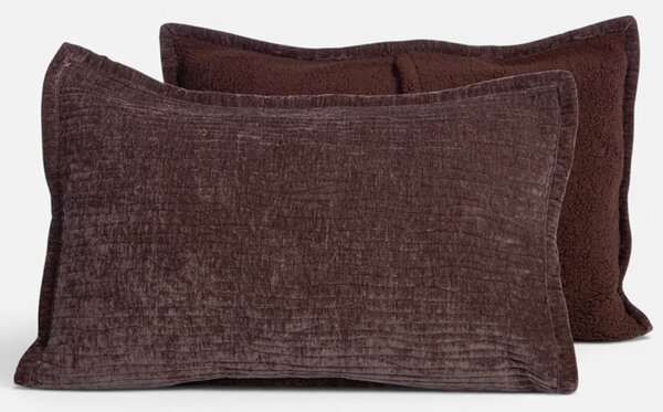 Ζεύγος Μαξιλαροθήκες (52x72) Nef-Nef Homeware Elements Brave Coffee