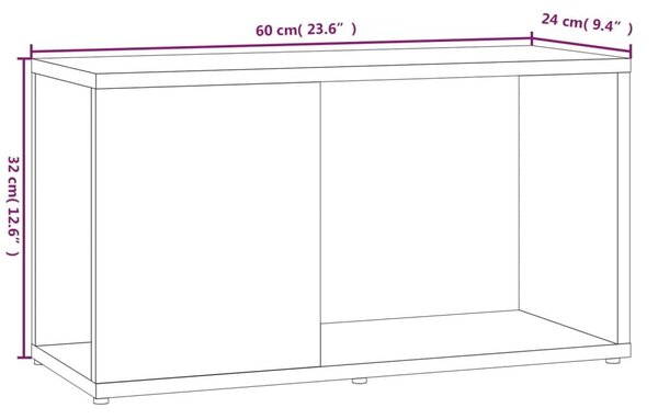 Έπιπλο Τηλεόρασης Γκρι Sonoma 60x24x32 εκ. Επεξεργασμένο Ξύλο - Γκρι