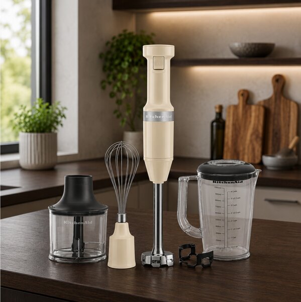 Ραβδομπλέντερ KitchenAid 5KHBV83EAC με ισχύ 180W και μεταβλητή ταχύτητα - Almond Cream