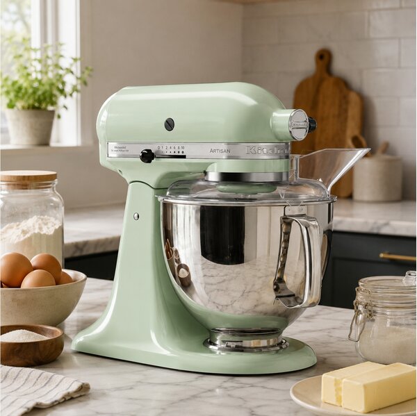 Κουζινομηχανή KitchenAid Artisan 5KSM175PSEPT με ισχύ 300W, 10 ταχύτητες και χωρητικότητα 4.8L & 3L - Pistachio