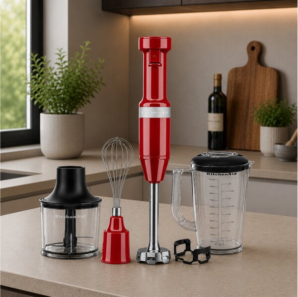 Ραβδομπλέντερ KitchenAid 5KHBV83EER με ισχύ 180W και μεταβλητή ταχύτητα - Empire Red