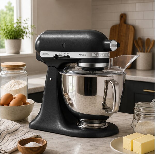 Κουζινομηχανή KitchenAid Artisan 5KSM175PSEBK με ισχύ 300W, 10 ταχύτητες και χωρητικότητα 4.8L & 3L - Black