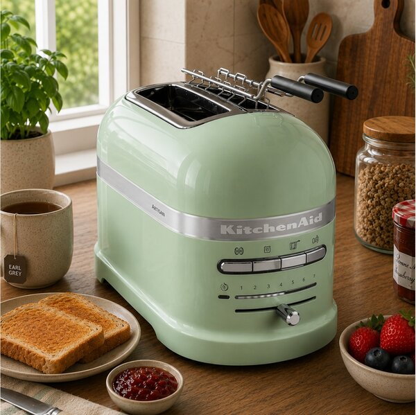 Φρυγανιέρα KitchenAid Artisan 5KMT2204EPT με ισχύ 1250W και χωρητικότητα 2 φέτες ψωμιού - Pistachio