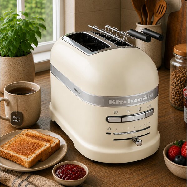 Φρυγανιέρα KitchenAid Artisan 5KMT2204EAC με ισχύ 1250W και χωρητικότητα 2 φέτες ψωμιού - Almond Cream