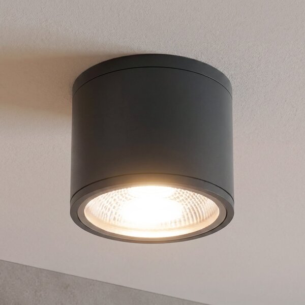 ORION Προβολέας οροφής LED Sputnik IP65 Ø 14,5 cm μαύρο, Μαύρο, Μπάνιο, Μέταλλο, σύγχρονο, Υπαίθριος προβολέας / ακίδα εδάφους