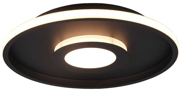 Φωτιστικό Οροφής - Πλαφονιέρα Ascari 680819332 35W Led Φ40cm 6,8cm Black Mat Trio Lighting