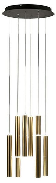 Φωτιστικό Οροφής Prado 3685-47-209 52W Led Φ3,7-Φ40cm 200cm Black-Brass Fabas Luce