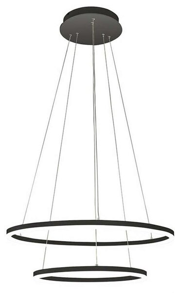 Φωτιστικό Οροφής 3508-48-101 65W Led Warm White Φ60-Φ80cm 200cm Black Fabas Luce