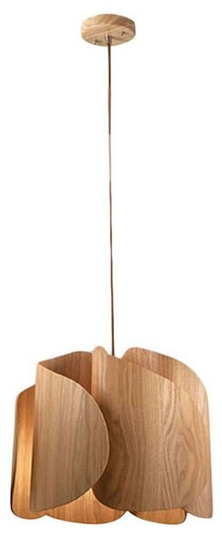 Φωτιστικό Οροφής Pevero 3672-40-132 1x40W E27 Φ42cm 200cm Natural Wood Fabas Luce