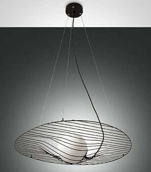 Φωτιστικό Οροφής Homa 3670-45-101 40W E27 Φ70cm 200cm Black Fabas Luce