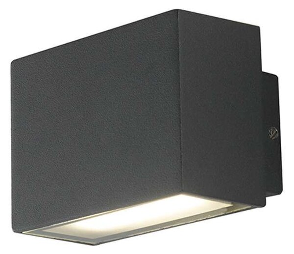 Φωτιστικό Τοίχου - Απλίκα Agera LED-W-AGERA-90 2x3W Led 9x6,5x6,5cm Black Intec