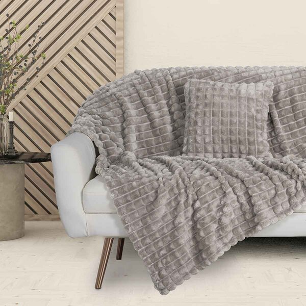 Κουβέρτα Καναπέ Fleece (130x170) Das Home 1359 Grey