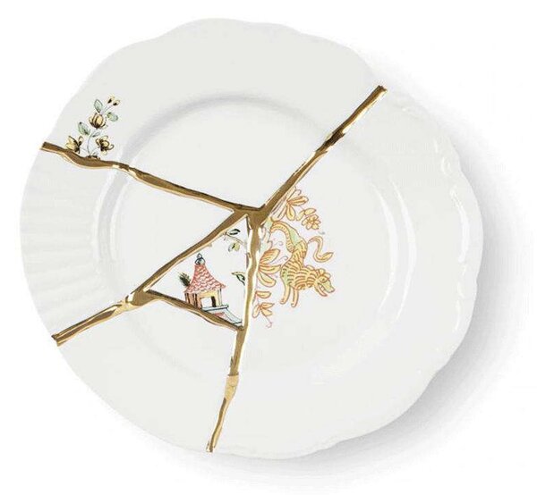 Πιάτο Γλυκού Kintsugi 09602 Φ21x2,8cm Multi Seletti