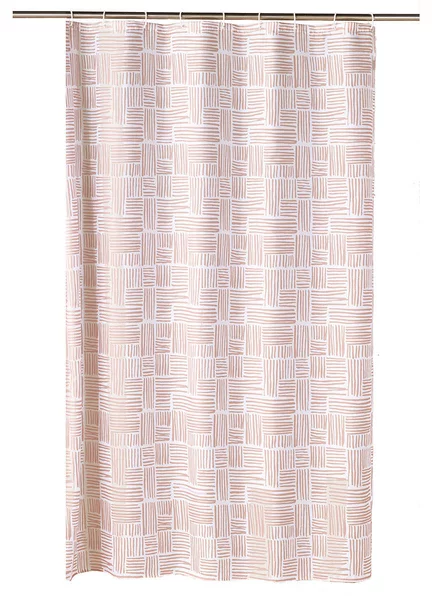 Κουρτίνα Μπάνιου (180x200) Με Κρίκους Kentia Loft Logan 14 Pink