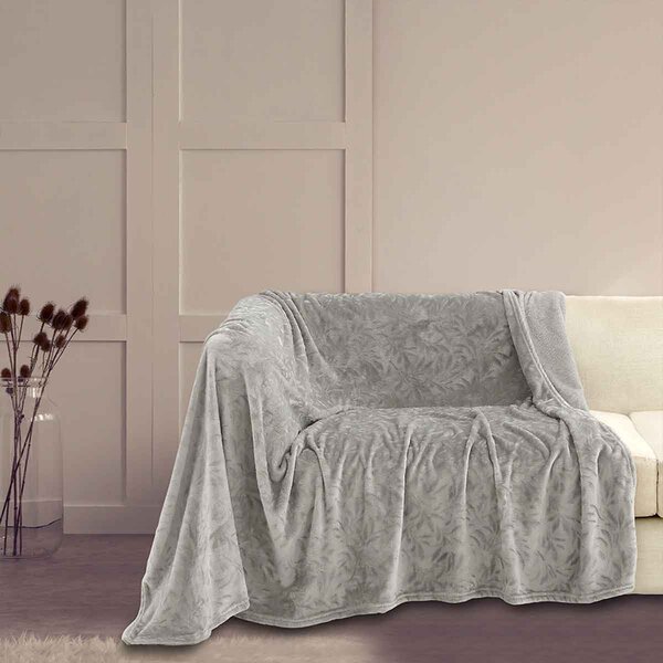 Ριχτάρι Καναπέ Τριθέσιου Fleece (170x300) Melinen Aria Silver