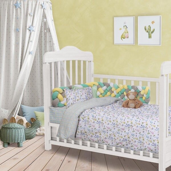 Σεντόνια Βρεφικά Baby Fun 4809 (Σετ 3τμχ) White-Green-Blue Das Home